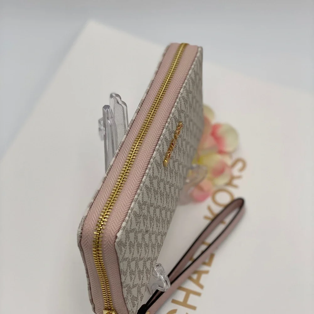 MICHAEL KORS LG CONTINENTAL WALLETS POWDER BLUSH